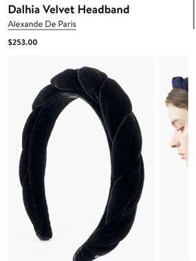 Alexande de Paris Black Twisted Fabric Headband - Women Accessories